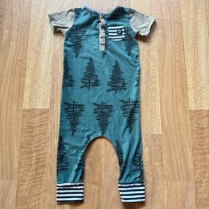 RAGS TO RACHES pine tree toddler play suit